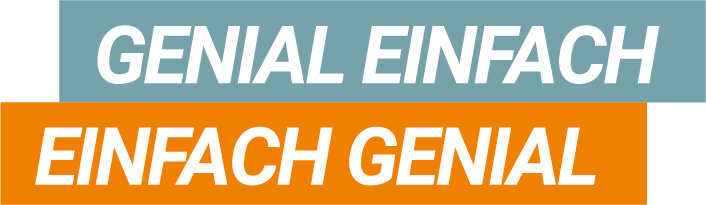 Robotunits Slogan - genial einfach, einfach genial