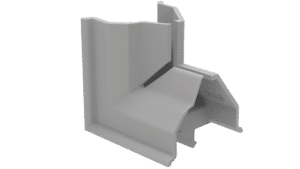 90° Eckabdeckung zu Befestigungsprofil CAL 4515 und CAL 4517