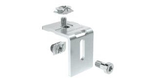 Jonction coudée pour grille de protection