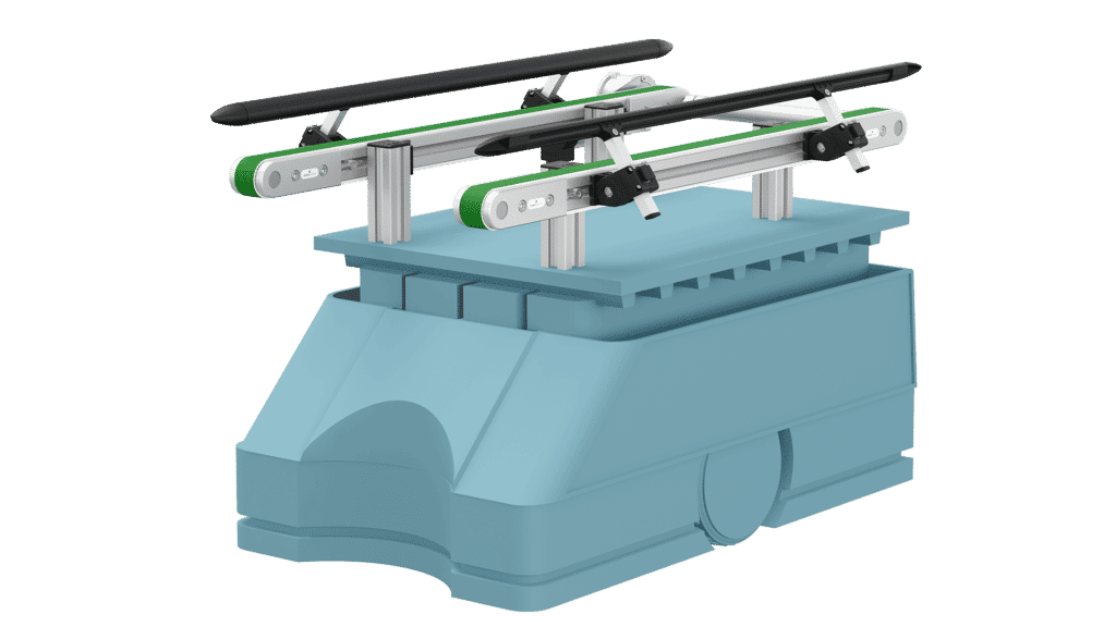 FTS Aufbau mit Zahnriemenförderer