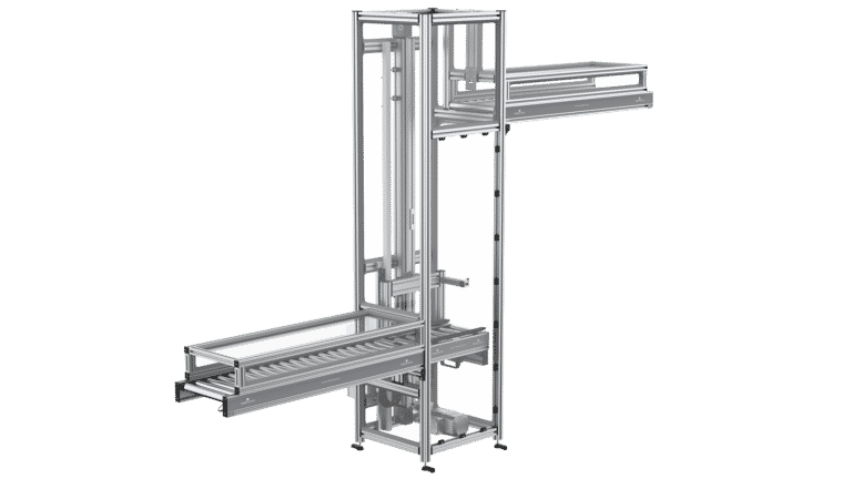 Lift Station With Powered Roller Conveyor