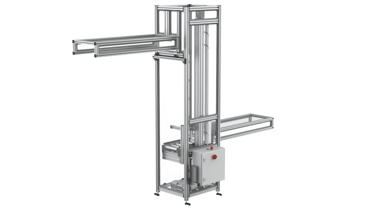 Lift Station With Powered Roller Conveyor - back side