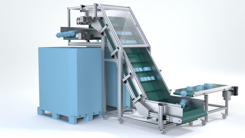 Knickförderband - Steigförderer in Z-Form