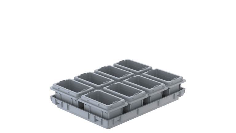 Tote package with tray and inlay