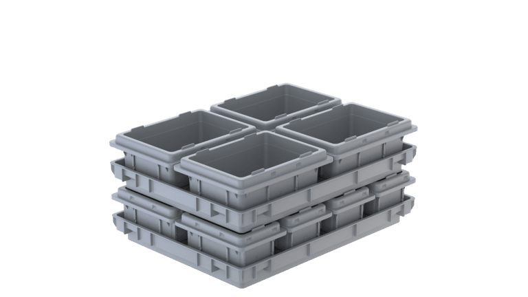 Tote package with tray and inlay