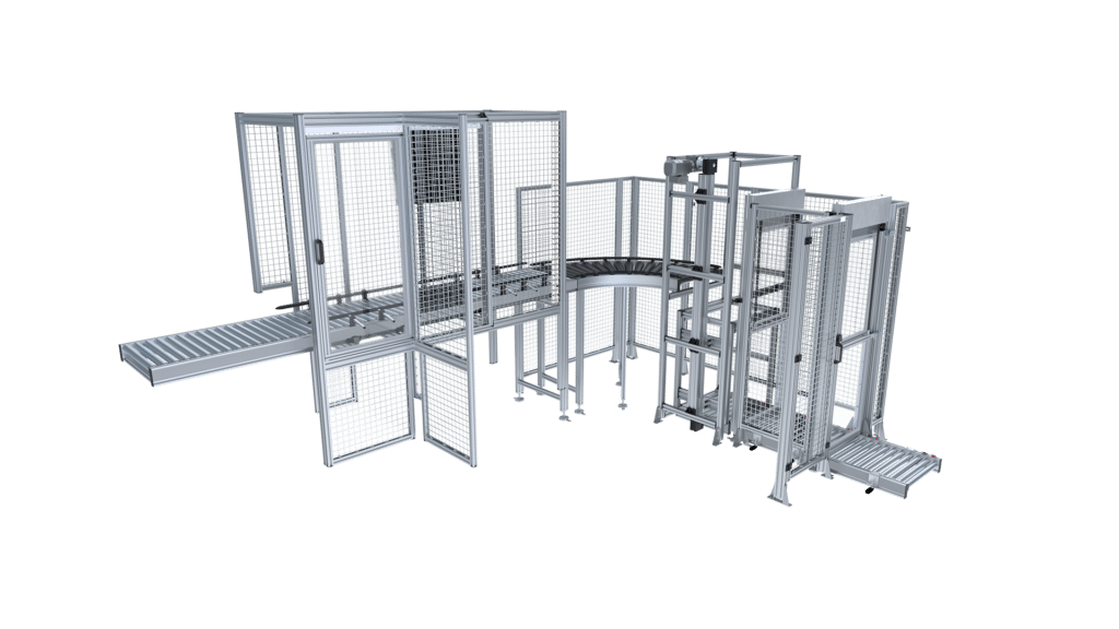 Robotunits Rollenfördersystem bei M2O