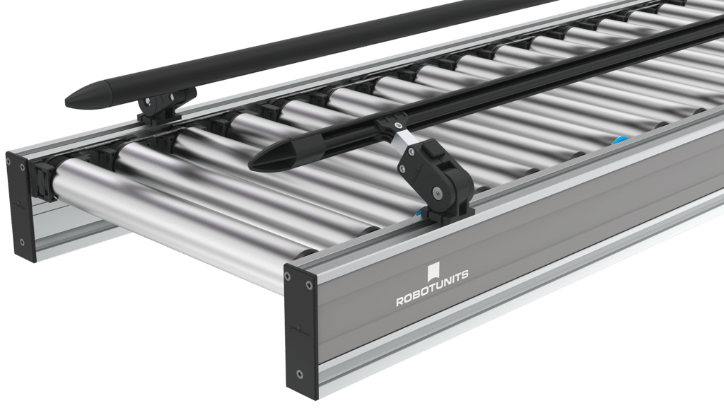 Rollenförderer mit Seitenführung