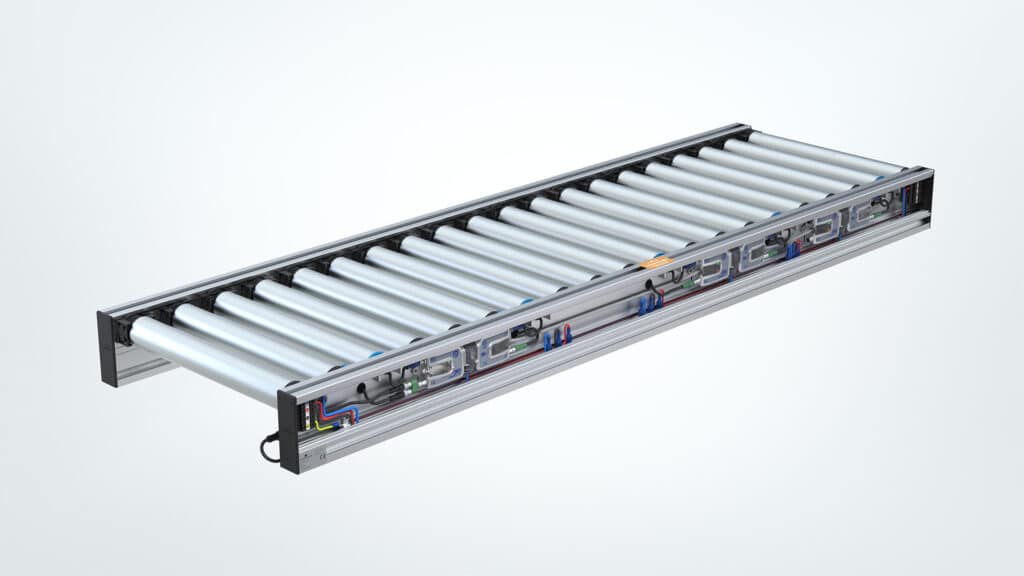 Robotunits roller conveyors and their advantages in terms of maintenance and energy-efficient conveying.
